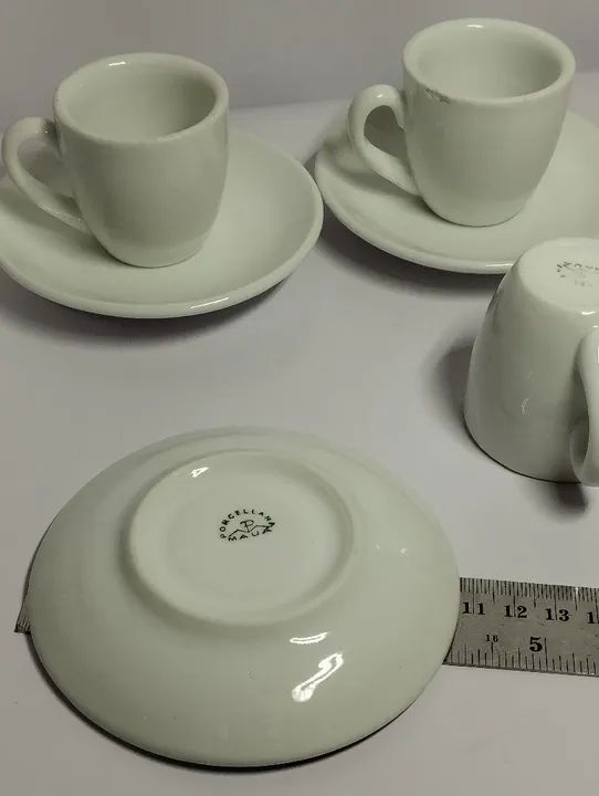 Jogo com 3 Xícaras de Café Porcelana Mauá Antiga  - Foto 4