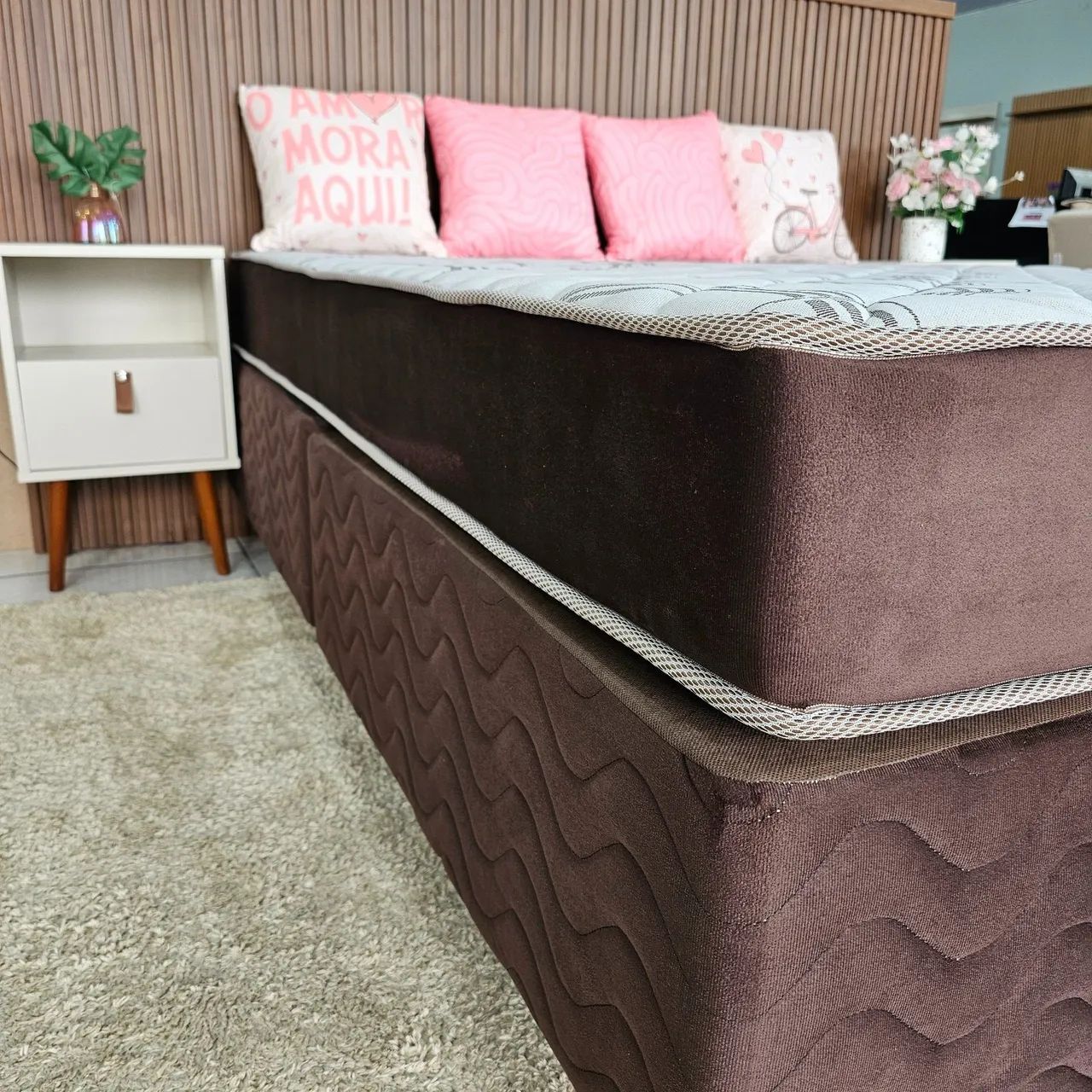 CONJUNTO BOX ORTOBOM EM ESPUMA D-33 QUEEN SIZE - Foto 4