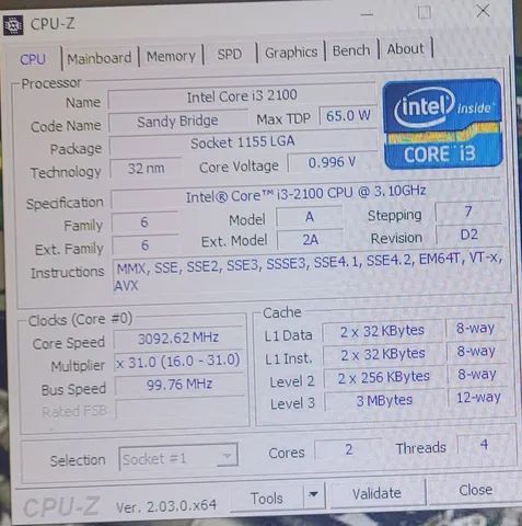Core i3 2100 