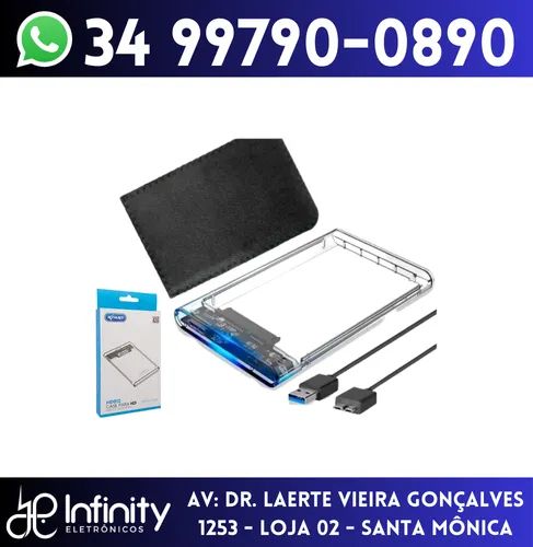 Case para HD Sata 2,5" USB 3.0 