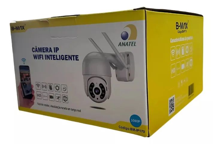 Câmera IP Inteligente 360° 2 Antenas Wi-Fi Externa Bmax BM-IP170 Loja Coimbra Computadores - Foto 5