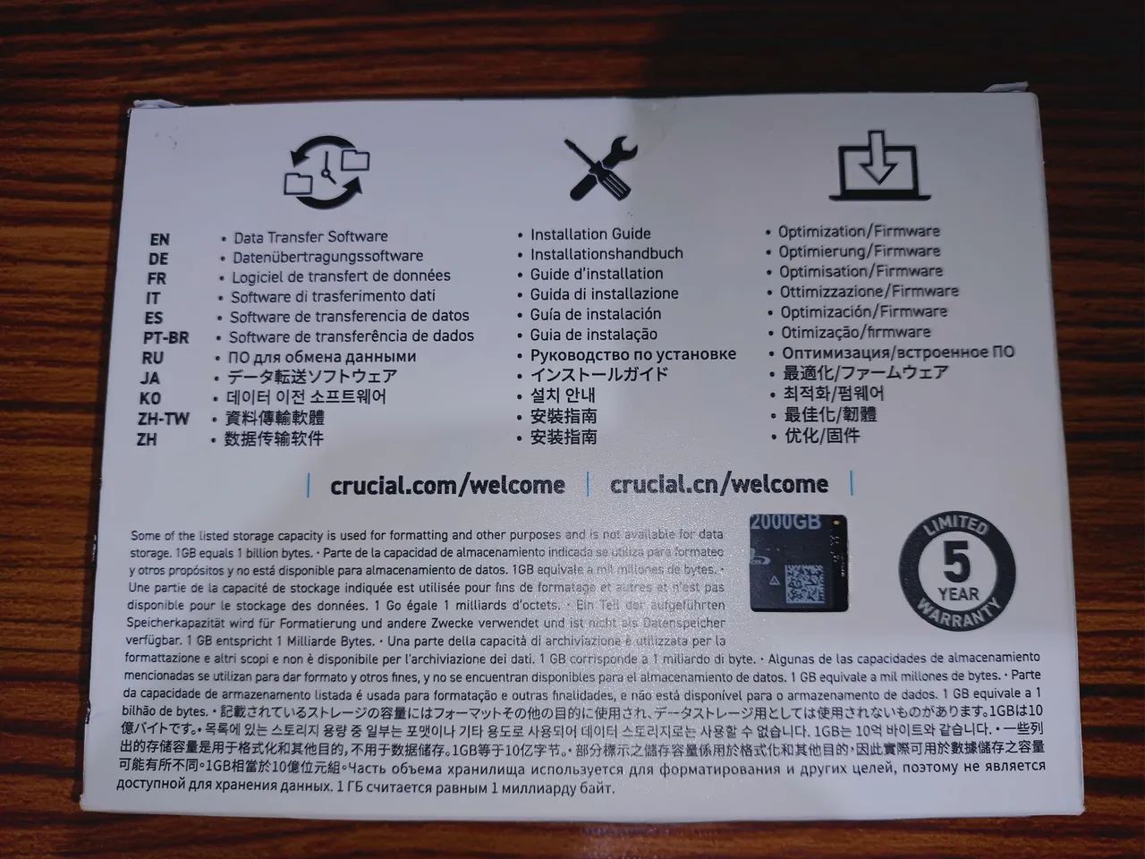 Nvme 2tb Crucial novo alta velocidade  - Foto 2