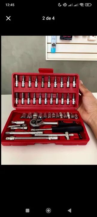 Kit de ferramentas com chave de catraca - Foto 2