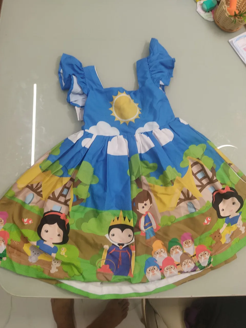 Vestido Infantil Branca de Neve