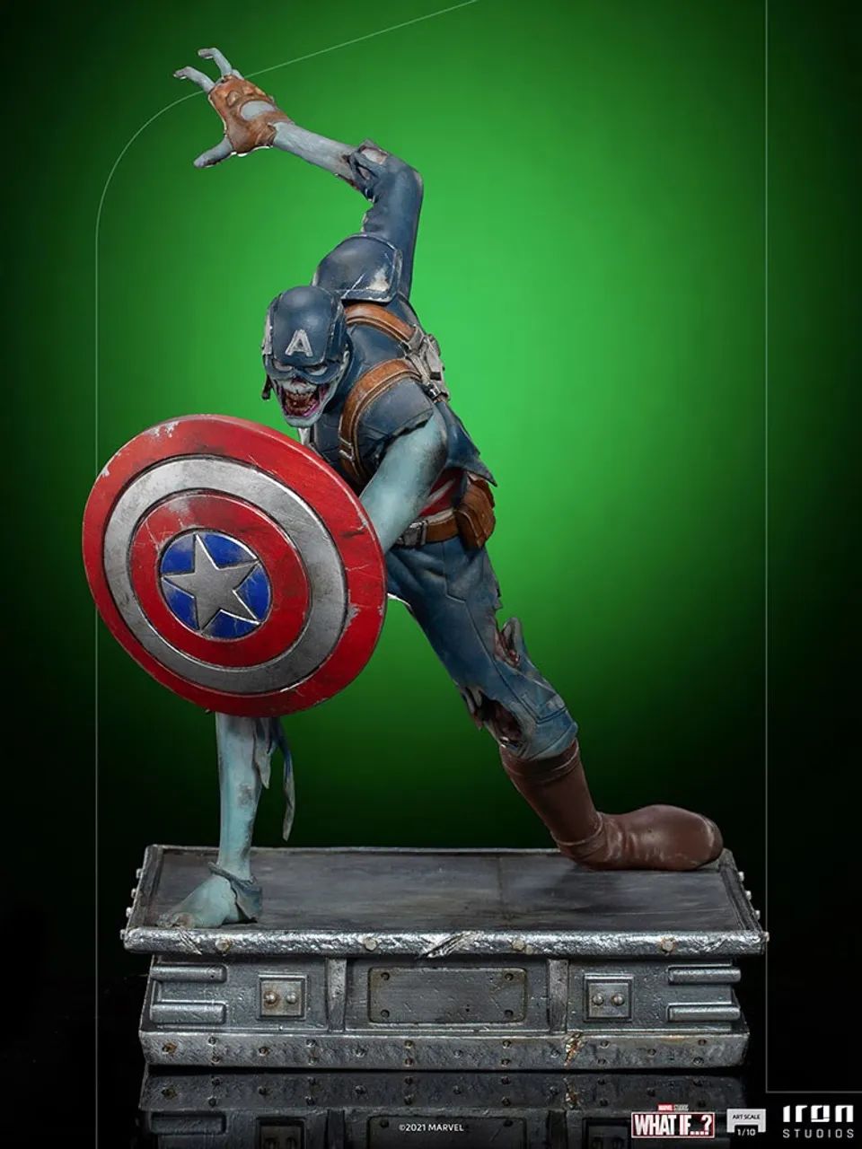 ZOMBIE CAPTAIN AMERICA 1/10 - IRON STUDIOS - WHAT IF?? (MARVEL