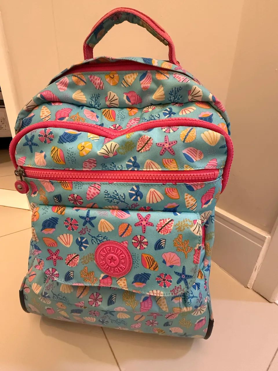 Mochila escolar rodinha Kipling original com lancheira  - Foto 2