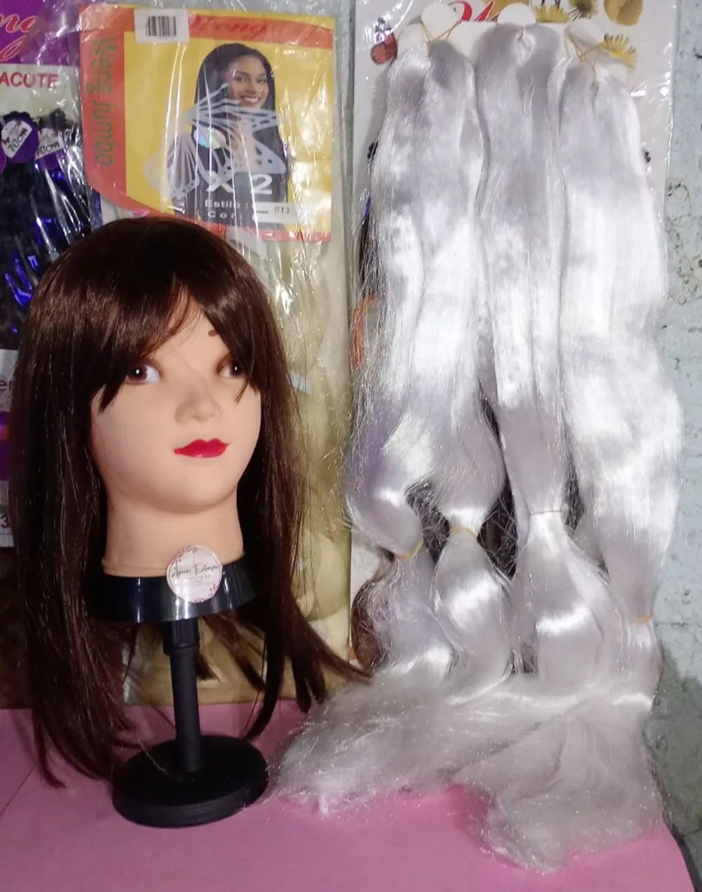 Cabelo Jumbo Branco - Foto 2