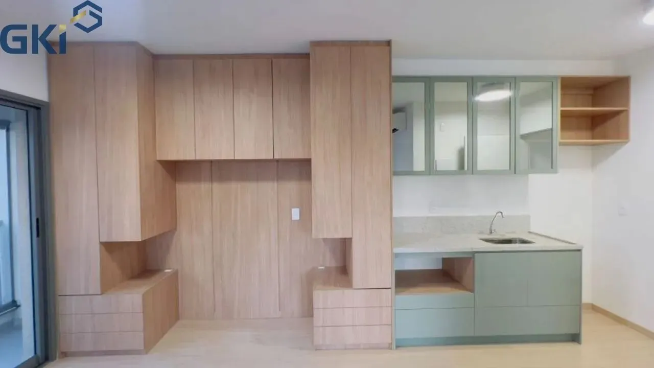 Studio Pinheiros/Faria Lima: 44m², Varanda, Lazer e Conforto.