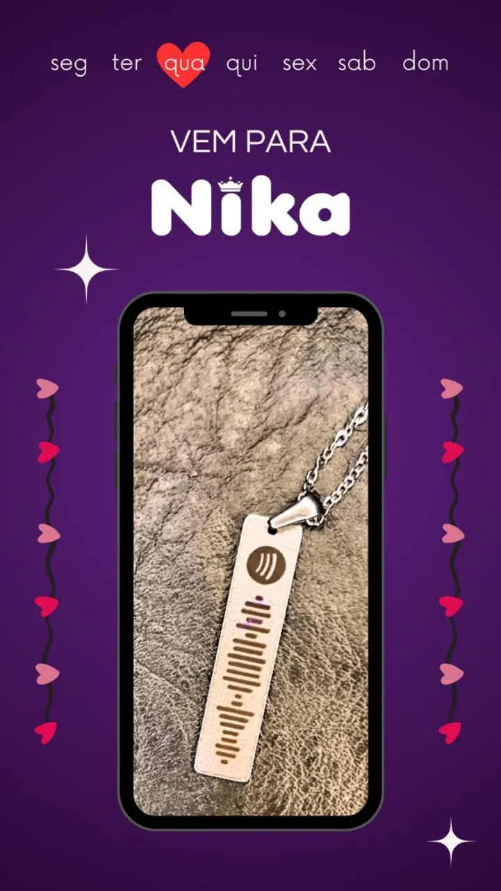 Colar Personalizado Com Foto - Nika Macapá shopping