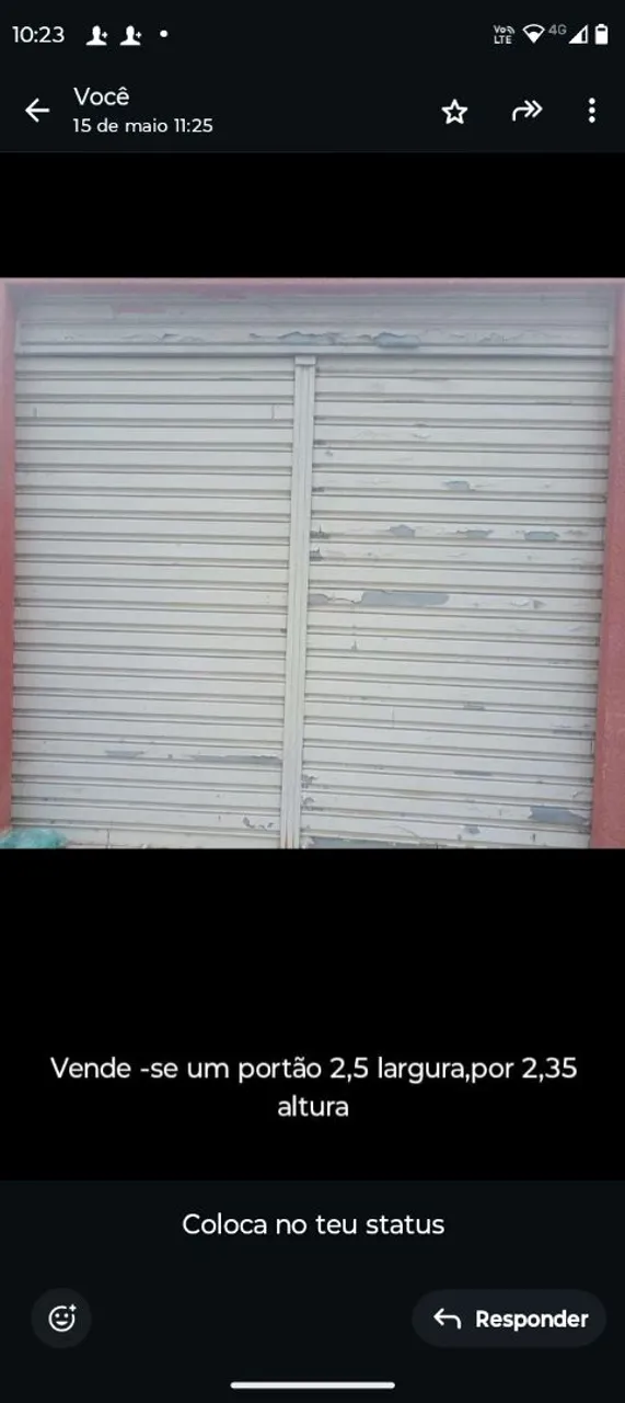 Portão de Aço 2,5x2,35