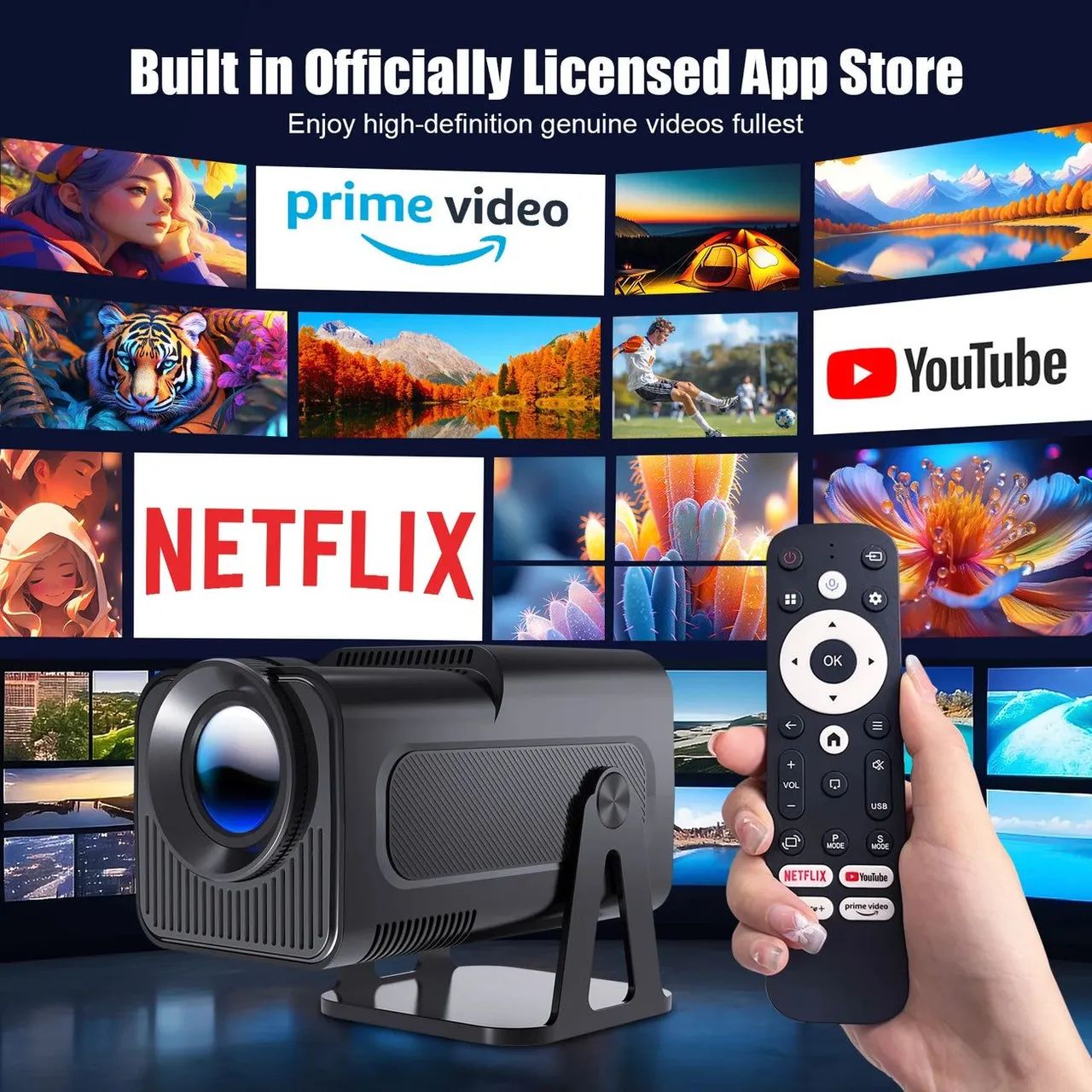 Projetor Magcubic Hy320 NTV Full HD 500 ANSI! 