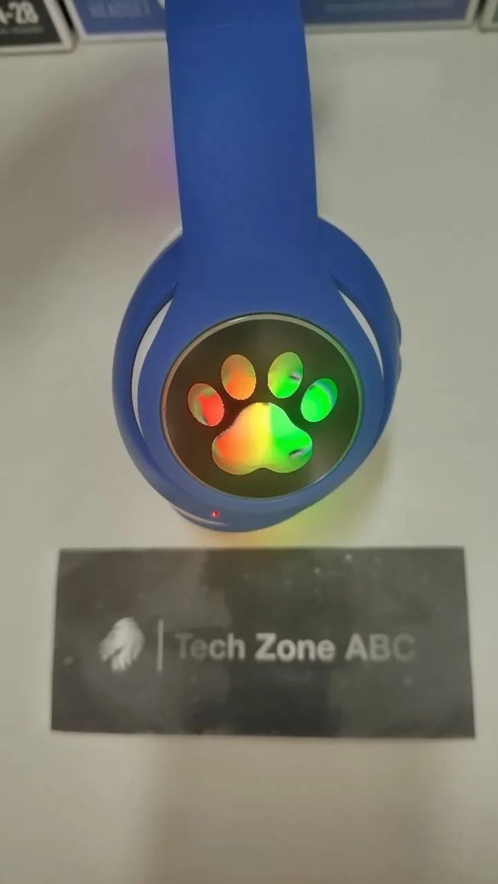 Fone de ouvido Bluetooth Cat STN-28 com orelhas de gato - Foto 5
