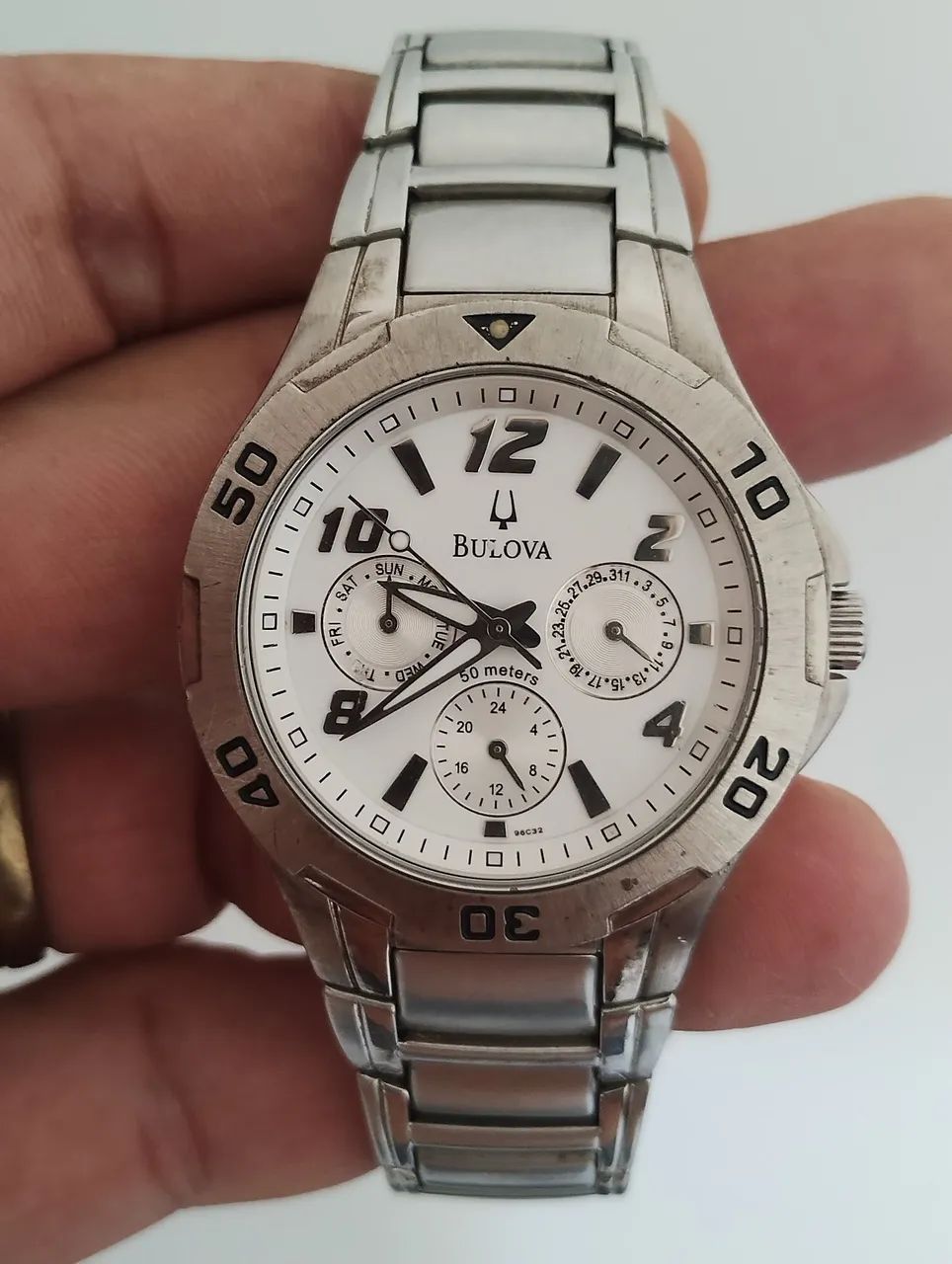 Relógio Bulova Marine Star multifuncional Prateado 96C32 - Foto 4