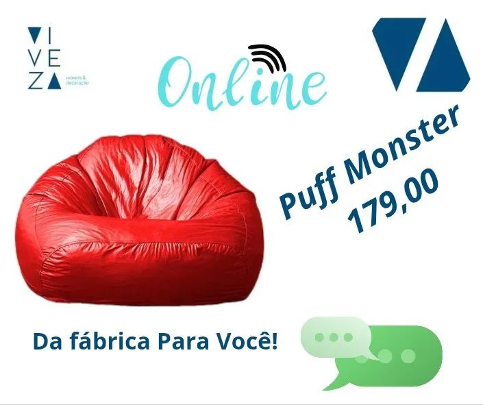 Puff Monster 120AX90LX90P 179,00 no Pix - Foto 3