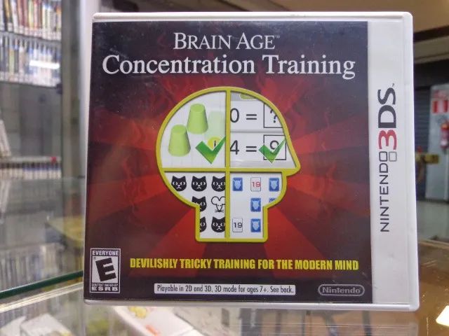 Jogo Brain Age Concentration Training 3Ds Conservado  - Foto 2