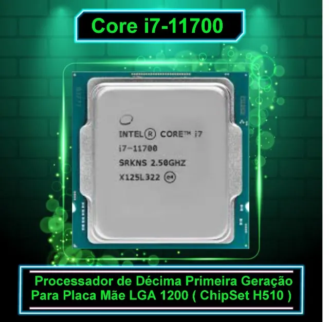 Processador Core i7 11700 4.90Ghz LGA 1200 Sem Coler