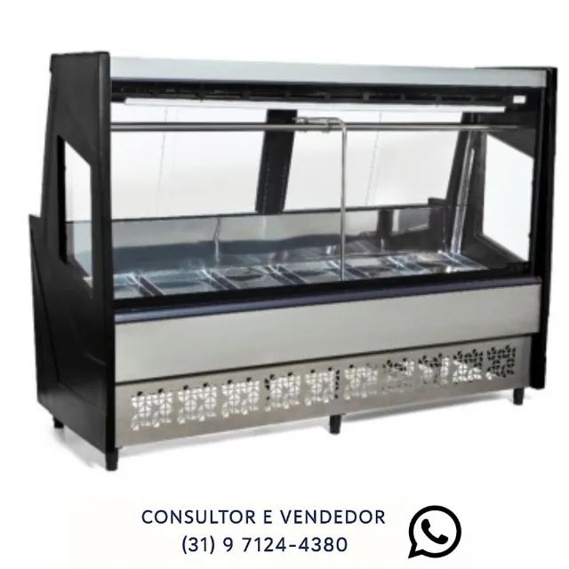 Balcão de Açougue Preto 2 Metros Polar 