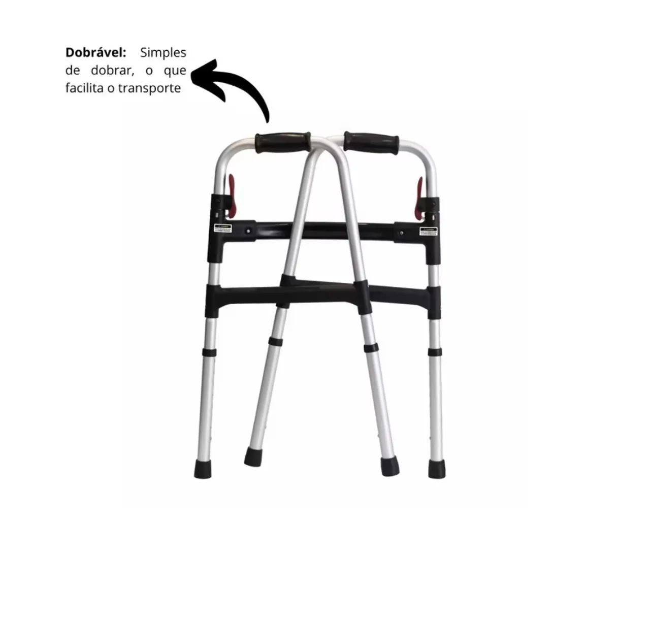 Andador de Alumínio com Regulagem de Altura - Foto 4