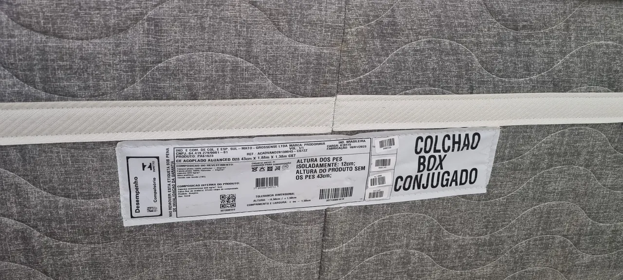 Cama box casal conjugada