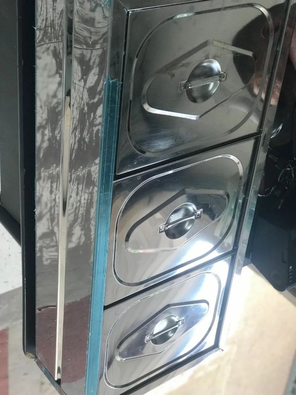 Banho Maria 3 Cuba em Aço Inox