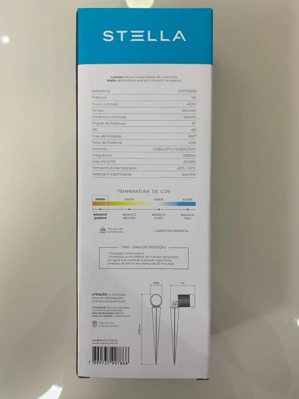 Refletor de Jardim LED 7W - Luz Branco Quente - Foto 2