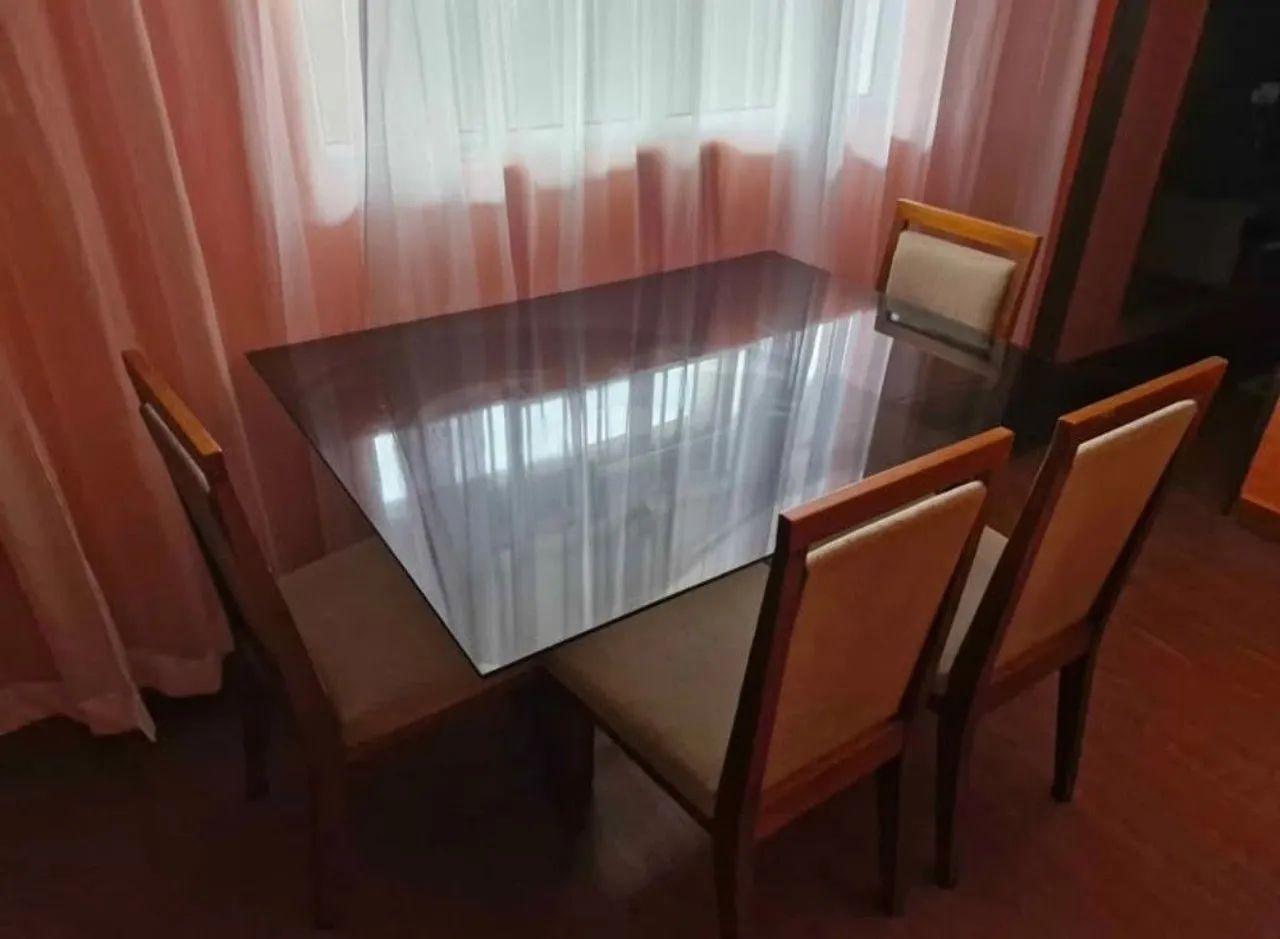 Glass dining table with four chairs65153861343363121