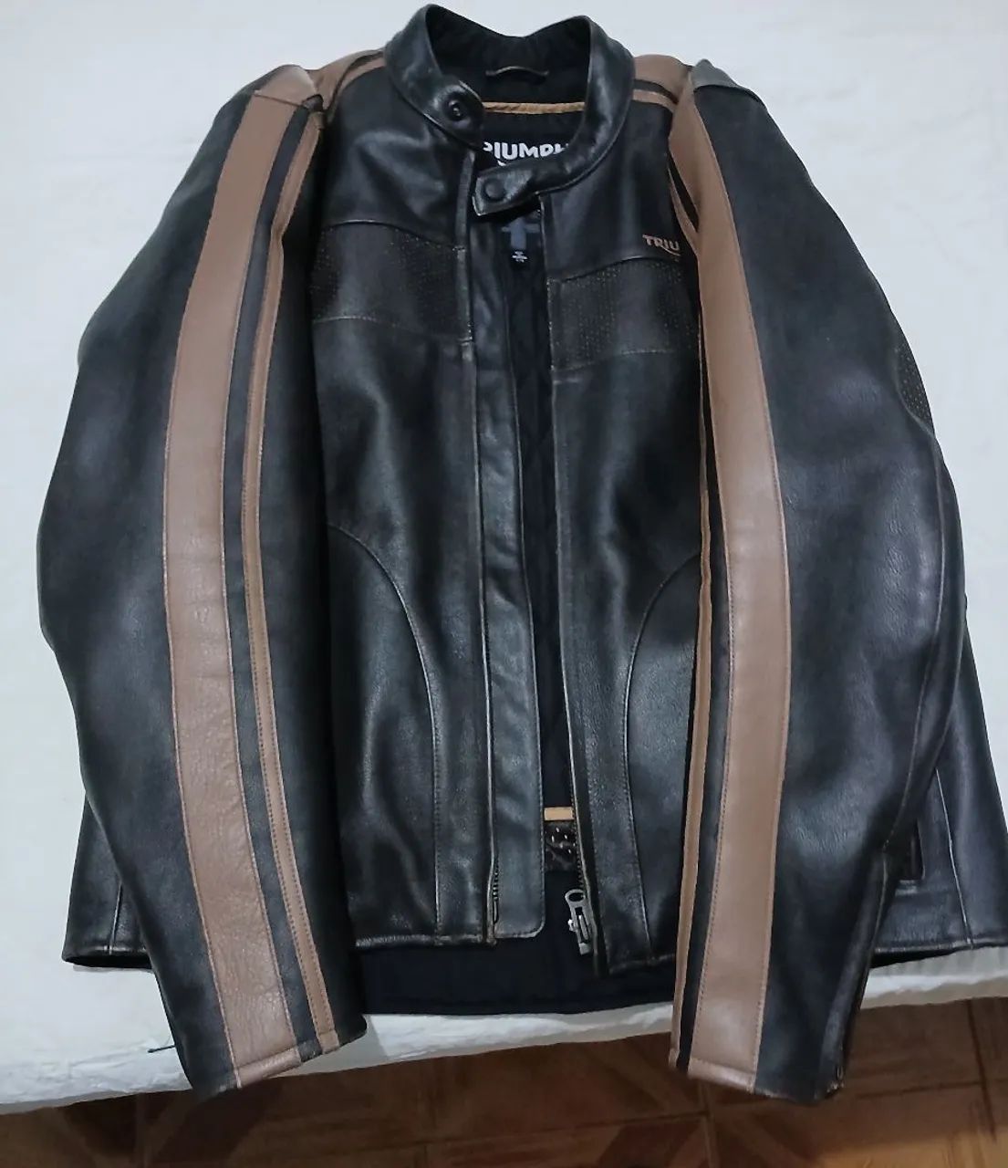 Jaqueta de Couro Masculina triumph original  - Foto 3