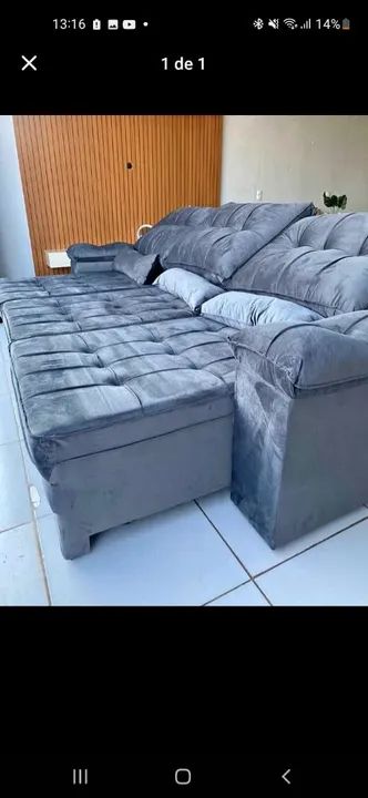 PROMOÇÃO SOFÁ RETRÁTIL E RECLINÁVEL LARGURA 2.90 GIGANTE 422082056605542400