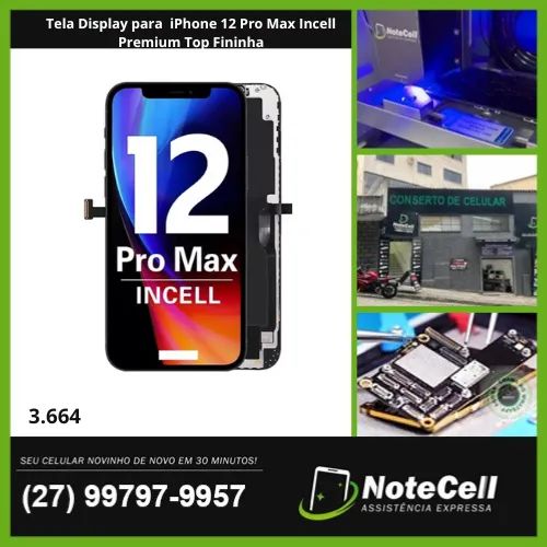 Tela Display Para iPhone 12 Pro Max Incell Premium Fininha- Instalação Expressa Em 30min!