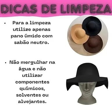 Chapéu Cata Ovo Natanzinho lima Caminhoneiro muladeiro countr Feltro Tradicional Aba Larga - Foto 6