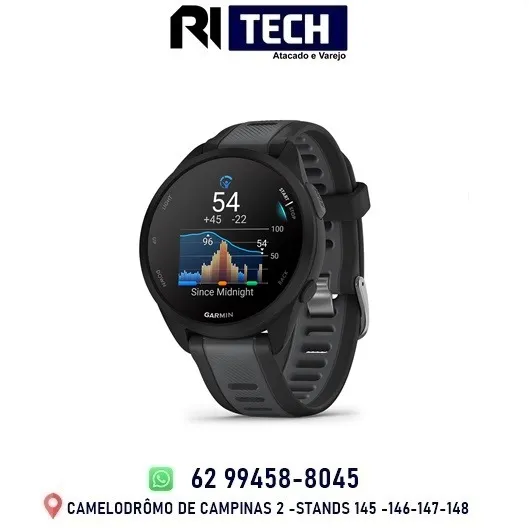 Relógio Monitor Cardíaco Garmin Forerunner 165 Music Amoled