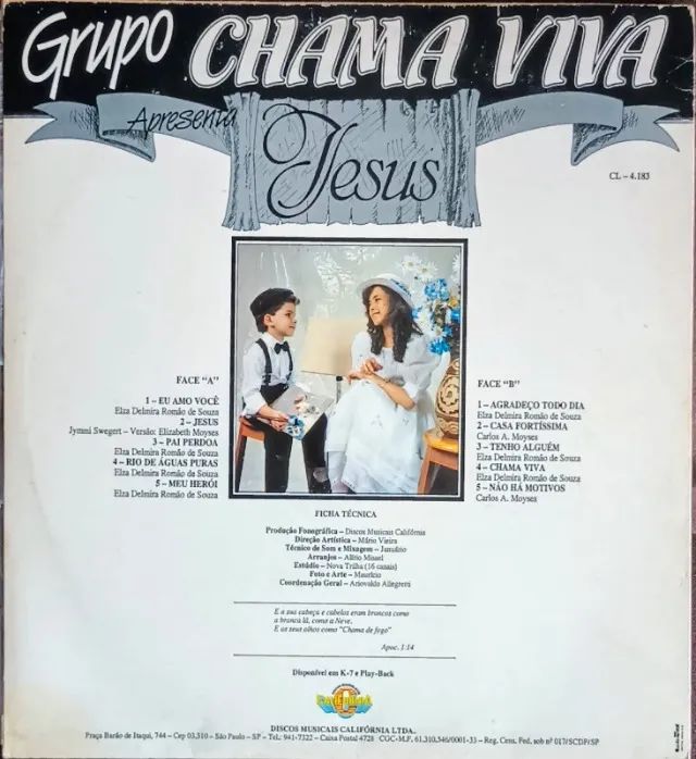 Lp Disco De Vinil Gospel Evangélico Grupo Chama Viva - Jesus - Foto 2
