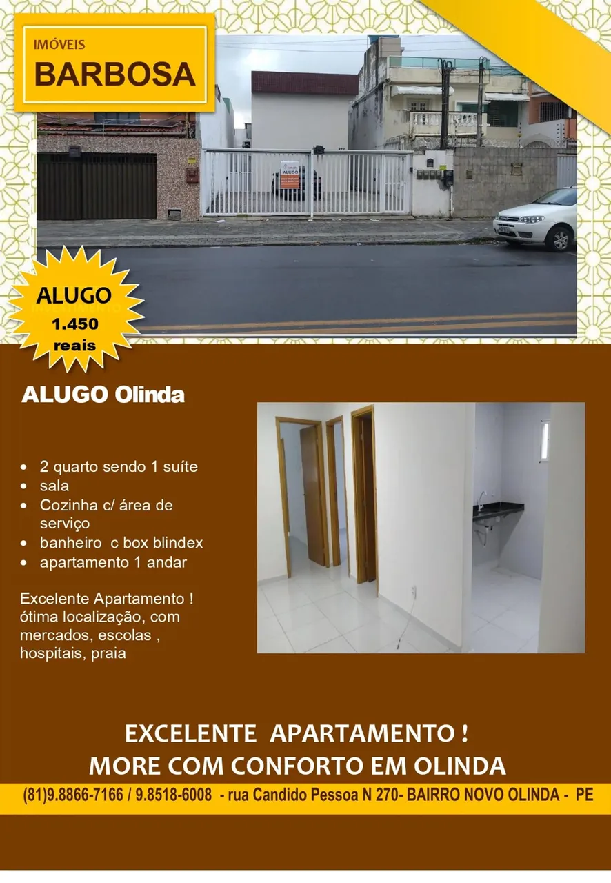 ALUGO APARTAMENTO EM BAIRRO NOVO 2 QUARTOS SENDO 1 SUÍTE R$ 1.450