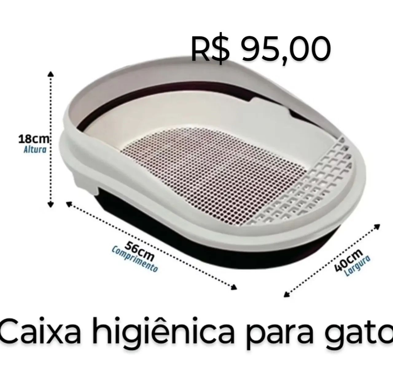 Caixa higiênica para gatos - R$ 95,00