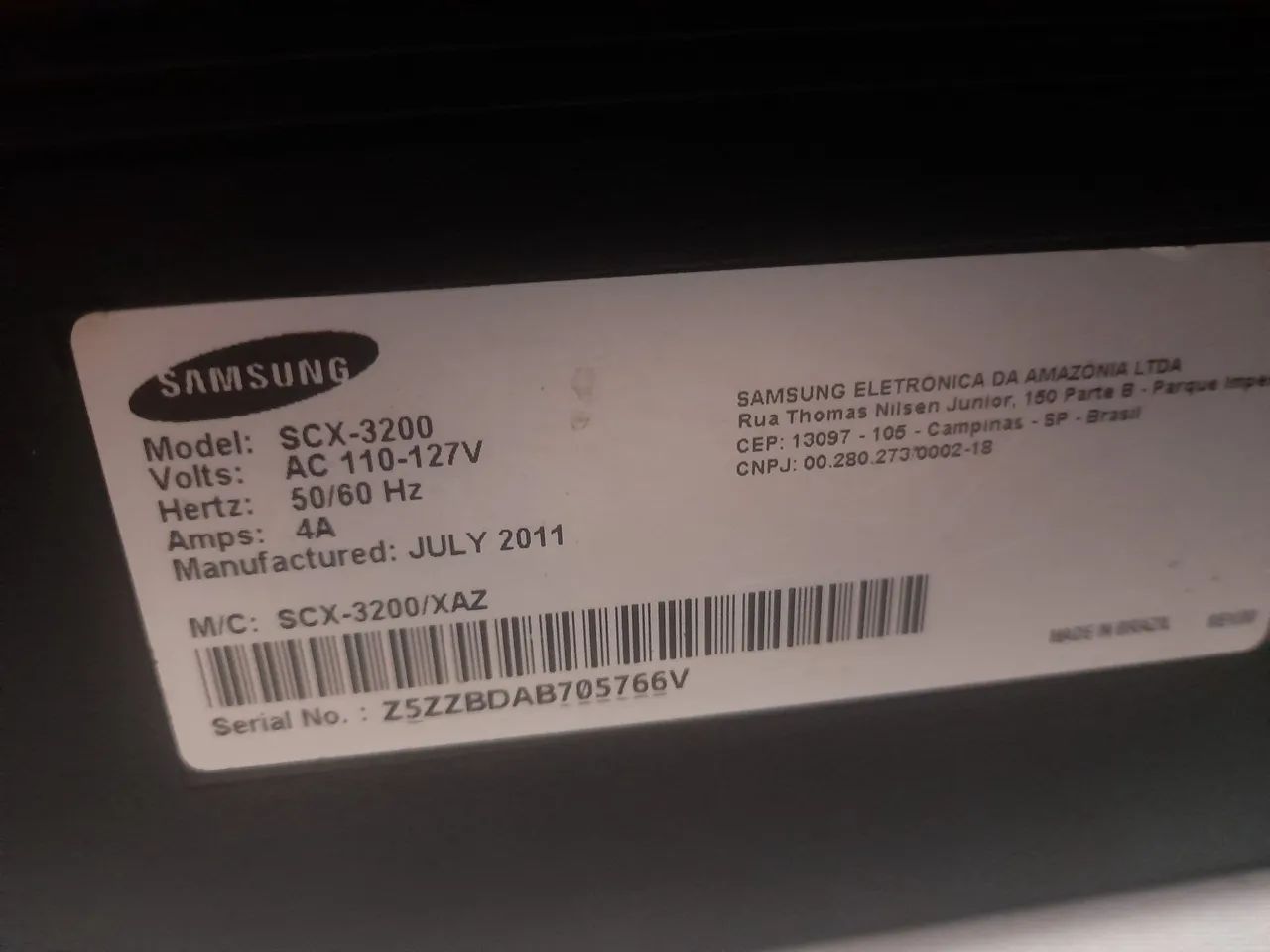 Impressora Multifuncional Samsung SCX-3200 com defeito  - Foto 5