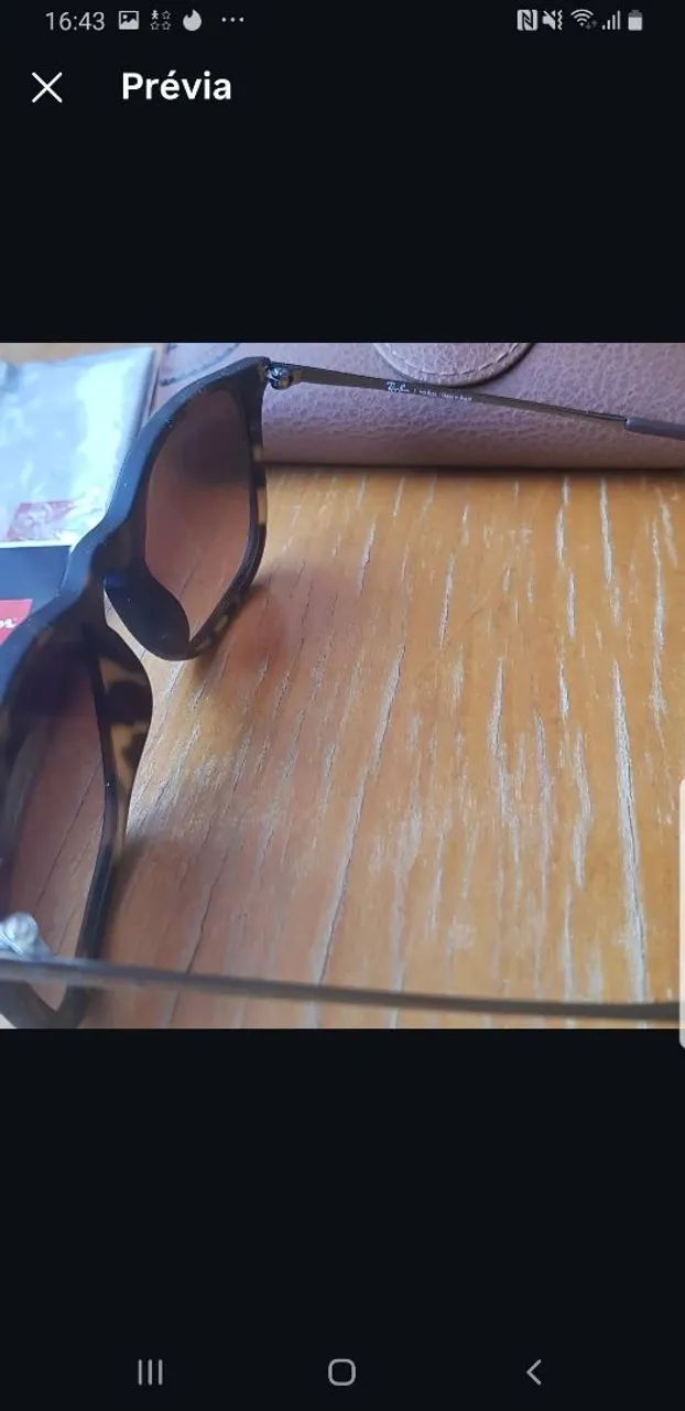 Oculos Top Ray Ban Chris Original - Foto 4