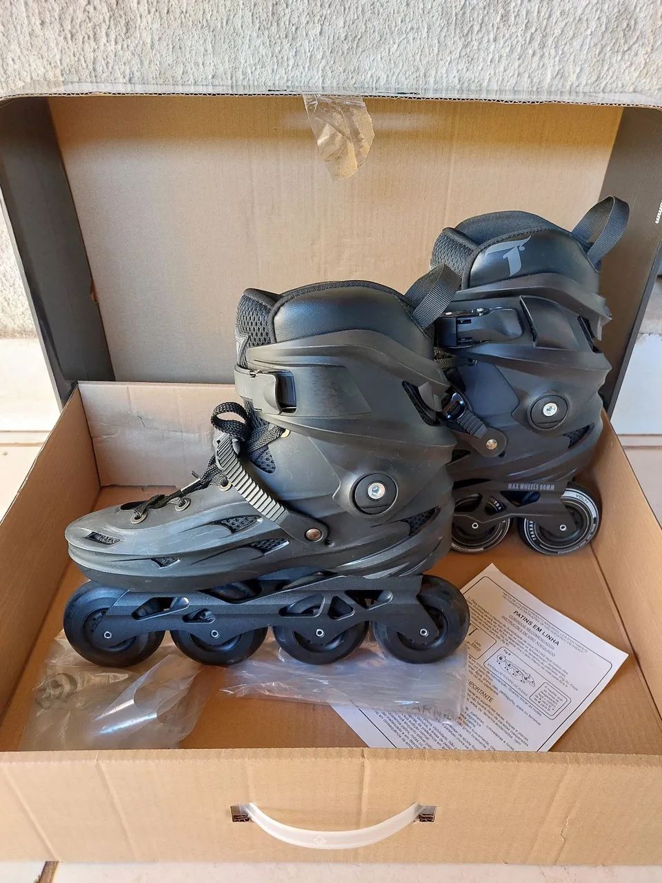 Patins Inline Volt+ Traxart Preto (39/40) - Foto 3