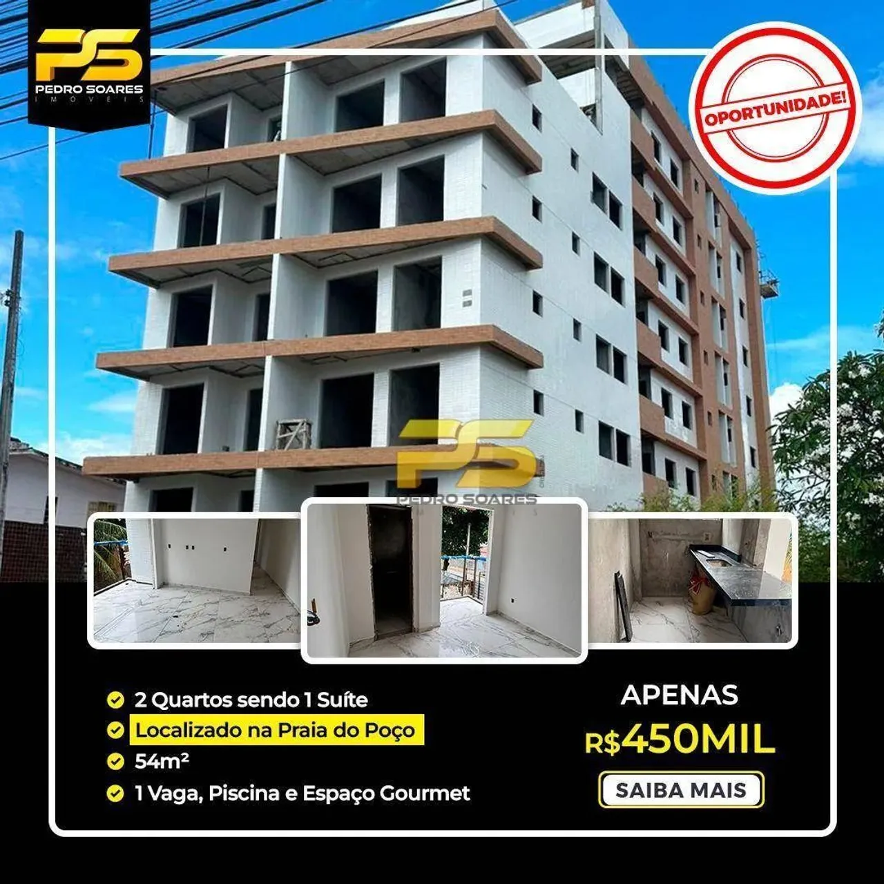 Apartamento com 2 dormitórios à venda, 54 m² por R$ 450.000 - Loteamento Nazareth - Cabede