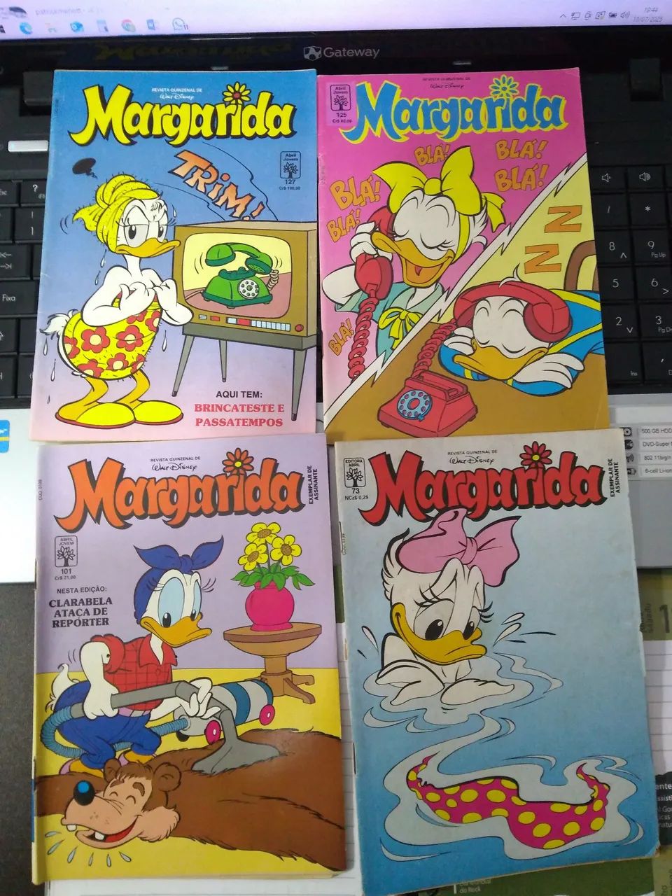 Lote com 4 Revistas Margarida Disney 