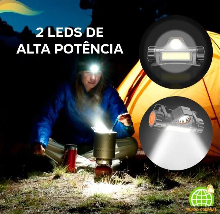 Lanterna Led Cabeça com fita elastica - Foto 3