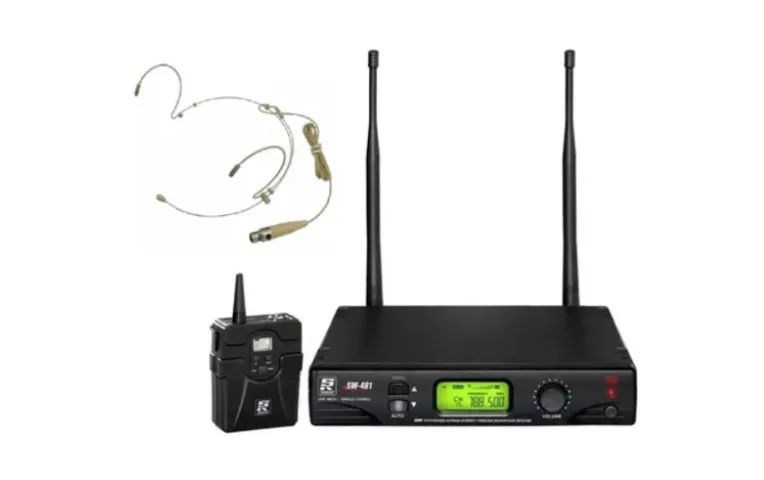 Microfone Auricular sem fio Wireless Sw481