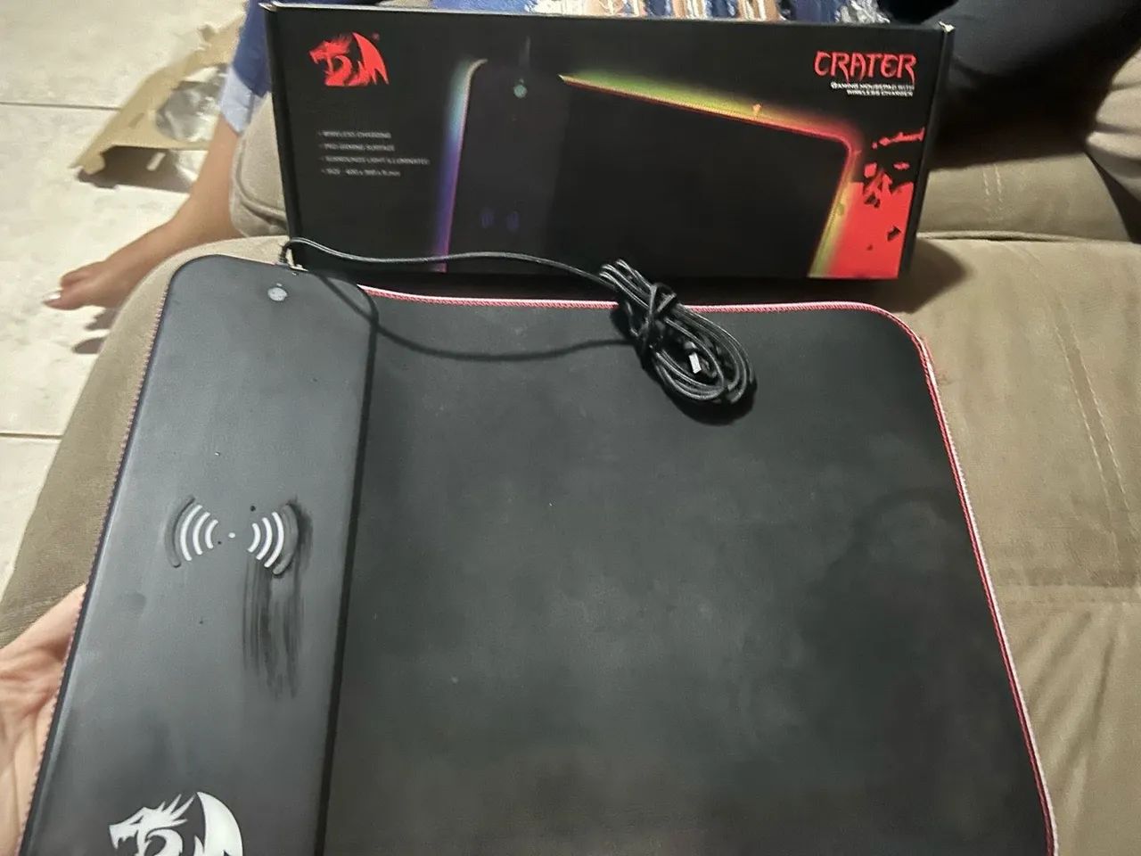 Mousepad Gamer com Carregador Wireless