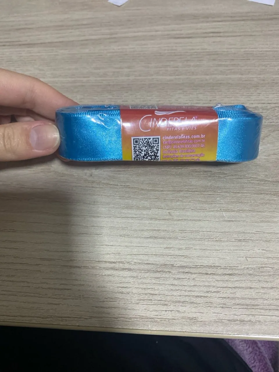 Fita de cetim azul turquesa para artesanato - Cinderela Fitas