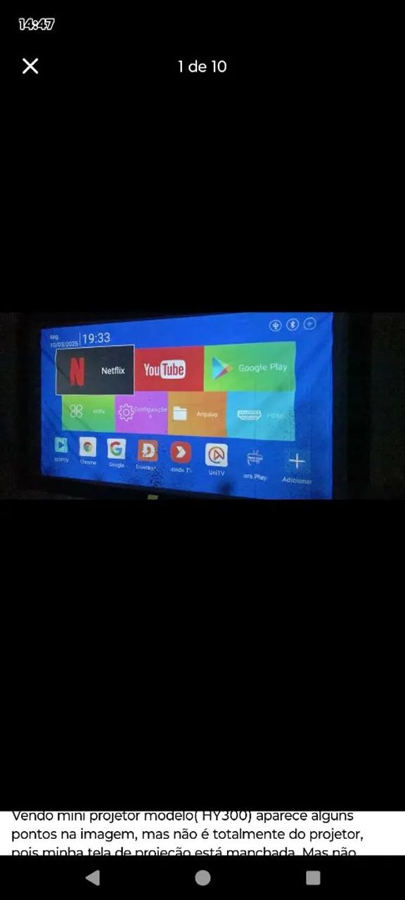 Projetor Portátil para Filmes e Fotos - Foto 3