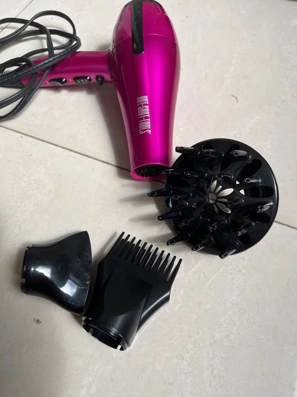 Secador cabelo rosa profissional  - Foto 4