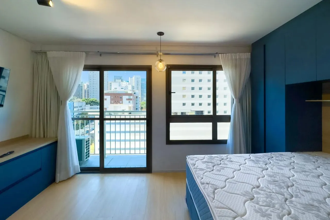 Studio com 1 quarto e mobiliado, 27 m² na Zona Sul em Vila Nova Conceição, São Paulo