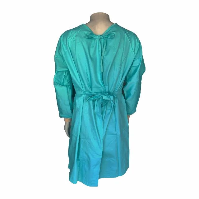 Avental Capote Cirúrgico VERDE ÁGUA  Em Brim (AUTOCLAVÁVEL) - Foto 2