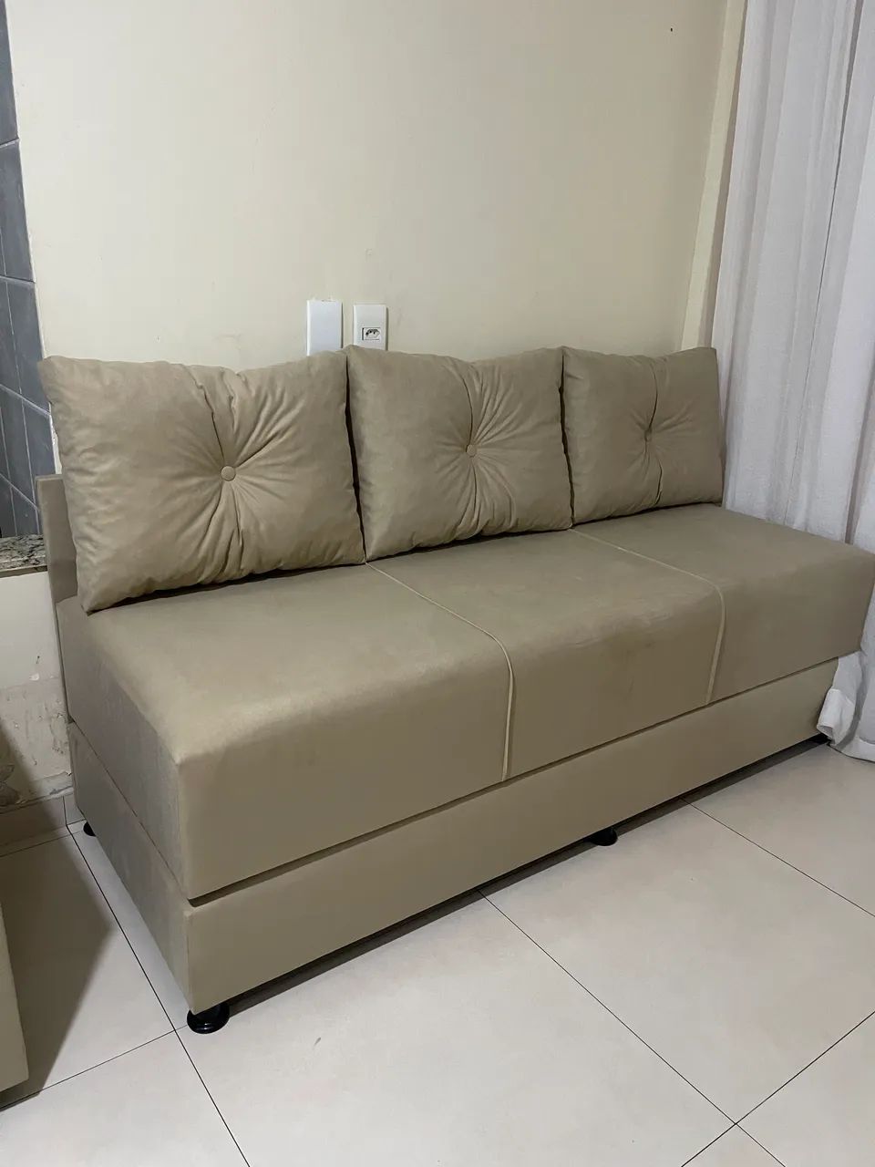 Sofá Cama BARATO, FORTE E BONITO várias cores PAGUE QUANDO ENTREGAR - Foto 5