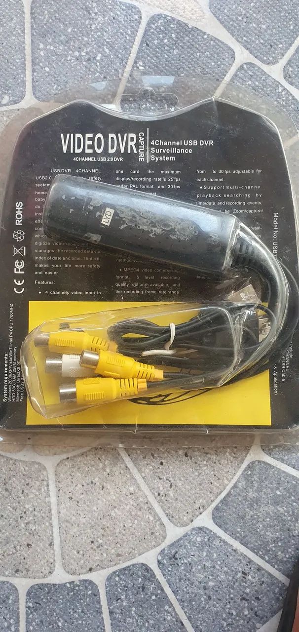 Placa de captura 4 canais USB 2.0 DVR sistema de segurança  - Foto 2