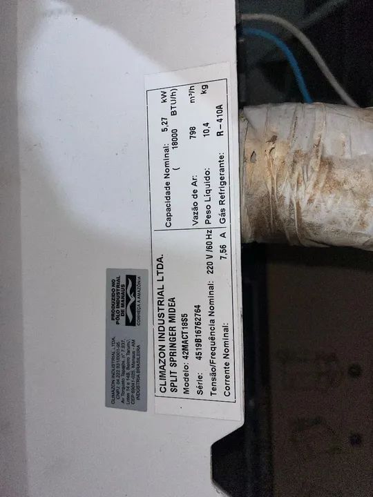 Ar-Condicionado Springer Midea 18.000 BTUs -  - Foto 3
